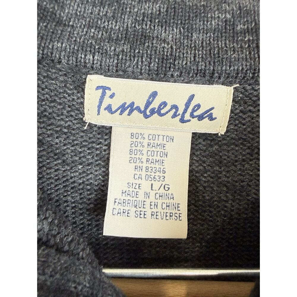 Vintage Timberlea Women’s Quarter Zip Sweater Cardinal Embroidery Knit Size L - Picture 10 of 13